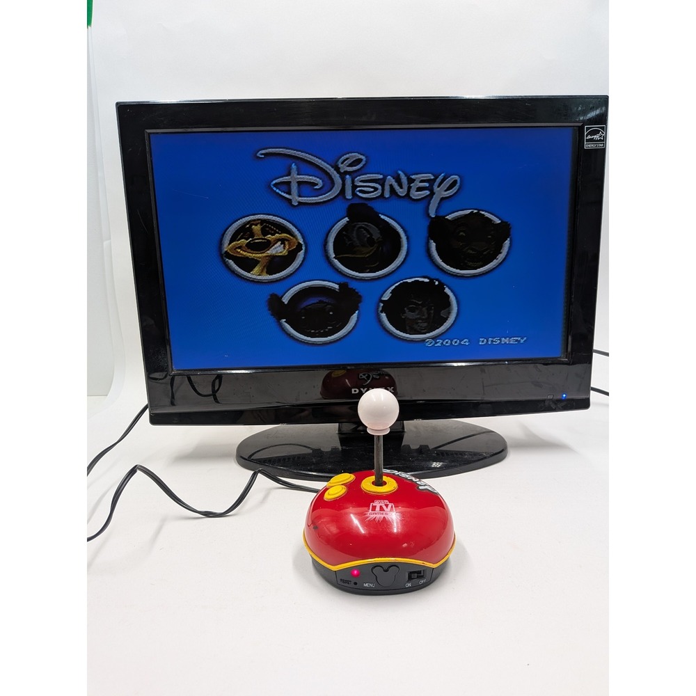 Disney TV Games Plug It In & Play Jakks Pacific 2004 Red Joystick Retro Console